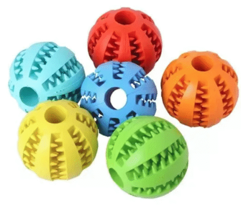 Juguete mordillo pelota porta alimento - Imagen 3